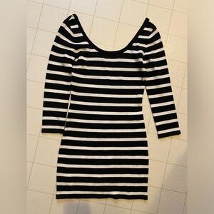 Black and White Striped Dress